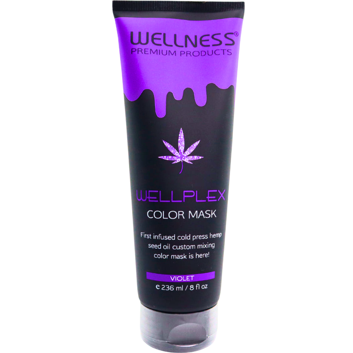 מסכה לשיער - מסכת צבע WELLNESS לצביעת השיער ולשיפור גוון הצבע בשיער צבוע 236 מ"ל וולנס מאת וולנס WELLNESS | סגול | אידיאלית ל- וולנס מסכה לשיער צביעת שיער בבית | מושלמת ל- {{ product_use_case }}