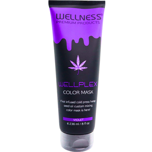 מסכה לשיער - מסכת צבע WELLNESS לצביעת השיער ולשיפור גוון הצבע בשיער צבוע 236 מ"ל וולנס מאת וולנס WELLNESS | סגול | אידיאלית ל- וולנס מסכה לשיער צביעת שיער בבית | מושלמת ל- {{ product_use_case }}