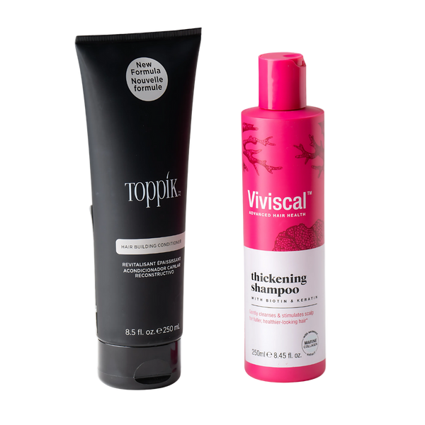 מארזי שי - קרטין שמפו ללא מלחים TOPPIK טופיק 250 מ"ל + מרכך לשיער דליל טופיק 250 מ"ל מאת טופיק TOPPIK | | אידיאלית ל- טופיק מארזי שי מרכך לשיער שמפו לשיער שמפו נגד נשירה | מושלמת ל- {{ product_use_case }}