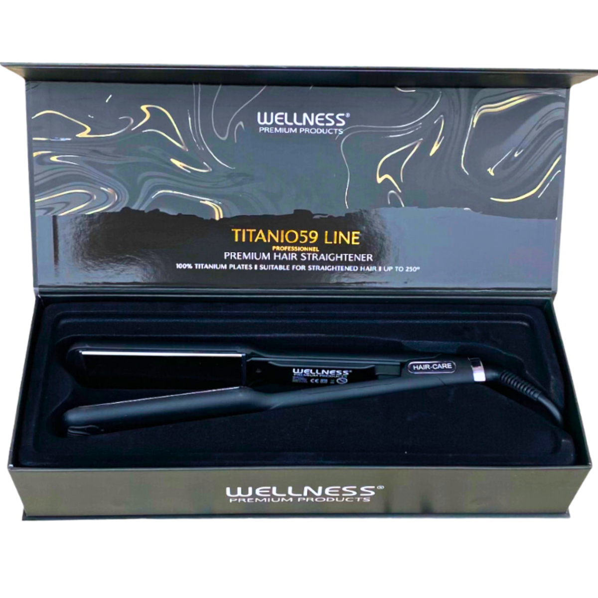 מכשירים חשמליים - מחליק שיער מקצועי WELLNESS TITANIO59 LINE וולנס מאת וולנס WELLNESS | | אידיאלית ל- וולנס מחליקי שיער | מושלמת ל- {{ product_use_case }}