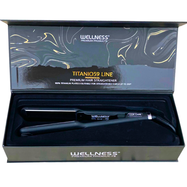 מכשירים חשמליים - מחליק שיער מקצועי WELLNESS TITANIO59 LINE וולנס מאת וולנס WELLNESS | | אידיאלית ל- וולנס מחליקי שיער | מושלמת ל- {{ product_use_case }}