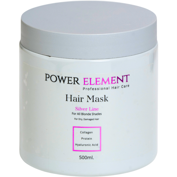 מסכה לשיער - מסכת סילבר לשיער מובהר POWER ELEMENT לשיער יבש ופגום 500 מ"ל מאת פאוור אלמנט POWER ELEMENT | | אידיאלית ל- מסכה לשיער מסכה לשיער בלונד גוונים ומובהר פאוור אלמנט | מושלמת ל- {{ product_use_case }}