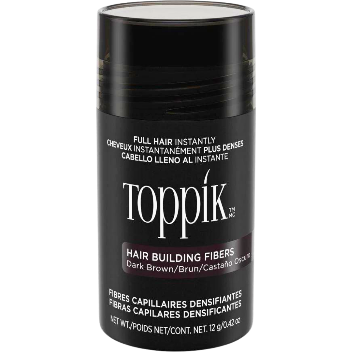 סיבי שיער - סיבי שיער טופיק צבע חום כהה 12 גרם מאת טופיק TOPPIK | | אידיאלית ל- טופיק סיבי שיער | מושלמת ל- {{ product_use_case }}