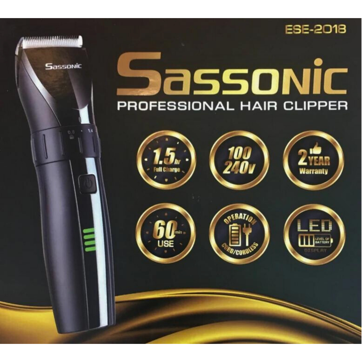 מכשירים חשמליים - מכונת תספורת SASSONIC ESE-2018 ססוניק מאת ססוניק SASSONIC | | אידיאלית ל- מכונות תספורת ססוניק | מושלמת ל- {{ product_use_case }}
