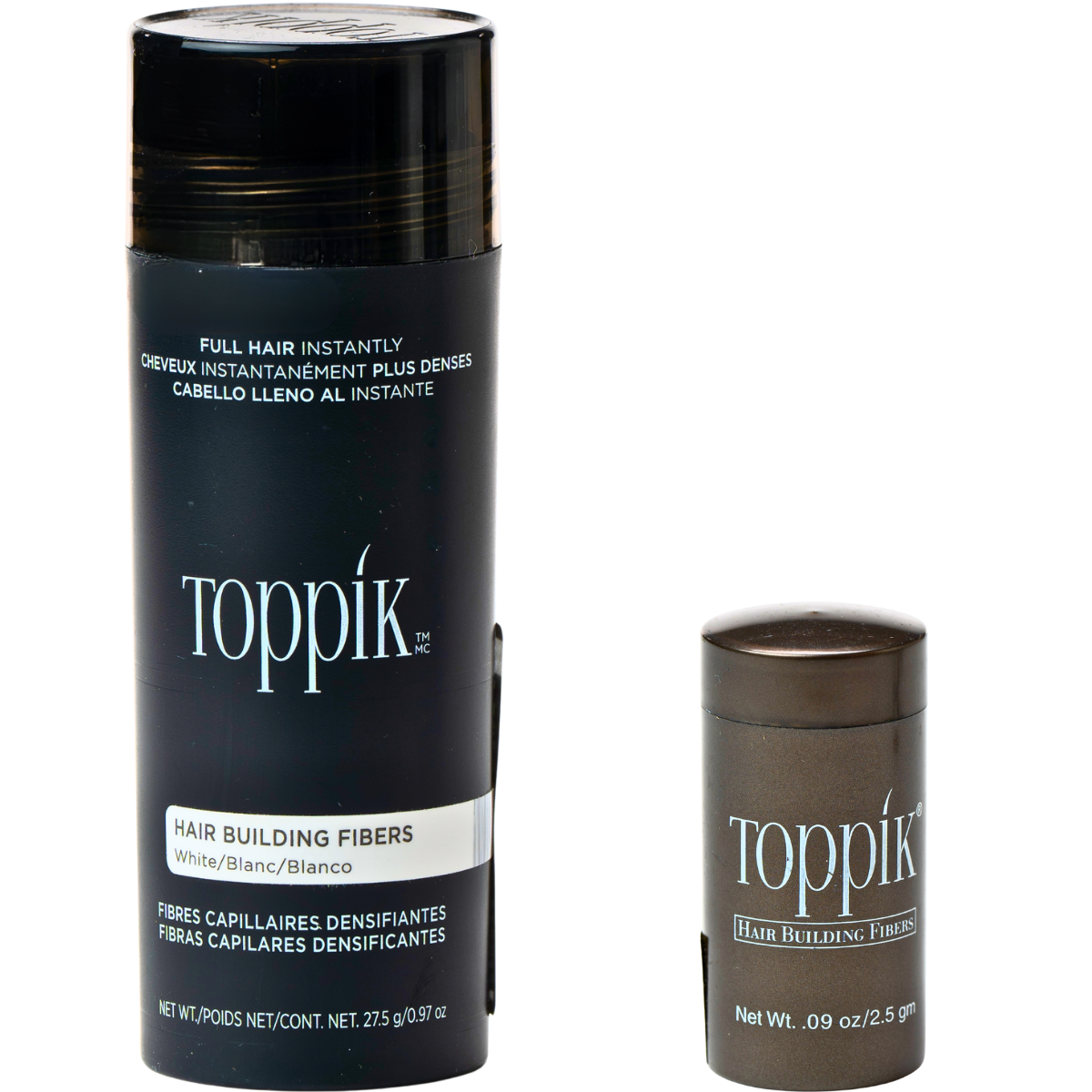 סיבי שיער - סיבי שיער טופיק צבע לבן 27.5 גרם + אריזת נסיעות 3 גרם מתנה מאת טופיק TOPPIK | | אידיאלית ל- טופיק סיבי שיער | מושלמת ל- {{ product_use_case }}