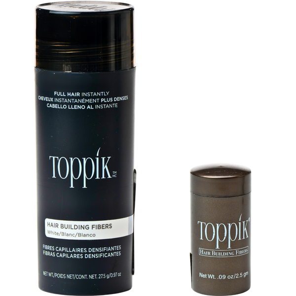 סיבי שיער - סיבי שיער טופיק צבע לבן 27.5 גרם + אריזת נסיעות 3 גרם מתנה מאת טופיק TOPPIK | | אידיאלית ל- טופיק סיבי שיער | מושלמת ל- {{ product_use_case }}