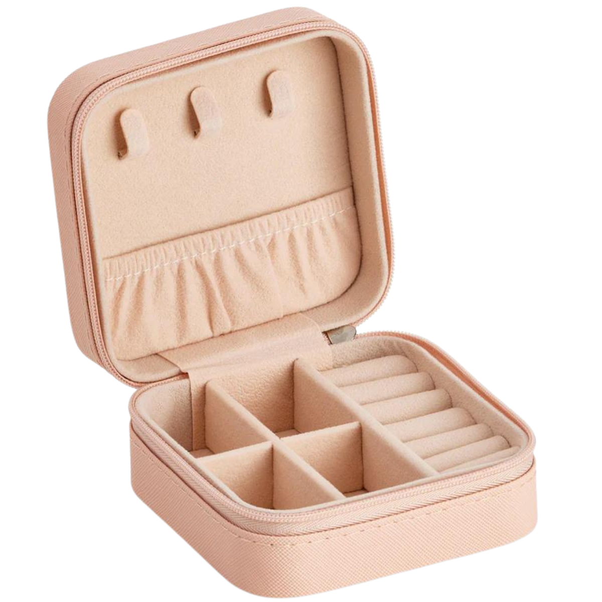 קופסת תכשיטים - קופסת אחסון תכשיטים ורודה מאת 2Hair | | אידיאלית ל- כלי איפור ואביזרים לטיפוח הפנים | מושלמת ל- {{ product_use_case }}