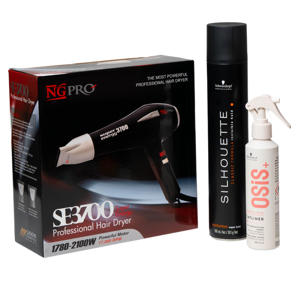 מארזי שי - מארז חגיגי הפן של גדעון ENERGY 3700+ ספריי הגנה מחום OSIS+ ספריי SILHOUETTE שוורצקופף מאת גדעון קוסמטיקס GIDON COSMETICS | | אידיאלית ל- גדעון קוסמטיקס מארזי שי מייבשי שיער מייבשי שיער מקצועיים ספריי לשיער שוורצקופף | מושלמת ל- {{ product_use_case }}