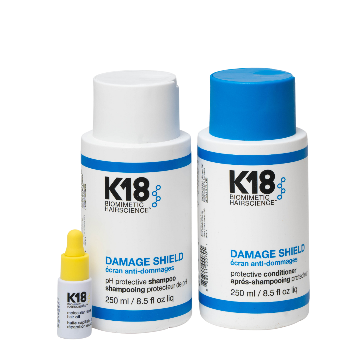 מארזי שי - ערכת DAMAGE SHILD להגנה ושגרת טיפול ביתית K18 שמפו + מרכך+ שמן מאת קיי 18 K18 | | אידיאלית ל- מרכך לשיער סרום לשיער קיי 18 שמפו לשיער | מושלמת ל- {{ product_use_case }}
