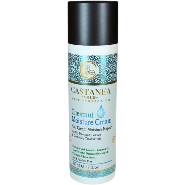 קרם לשיער - קרם לחות ערמונים CASTANEA לשיער יבש, צבוע ולאחר טיפולים כימיים 500 מ"ל קסטניה מאת קסטניה CASTANEA | | אידיאלית ל- קסטניה קרם לחות לשיער | מושלמת ל- {{ product_use_case }}
