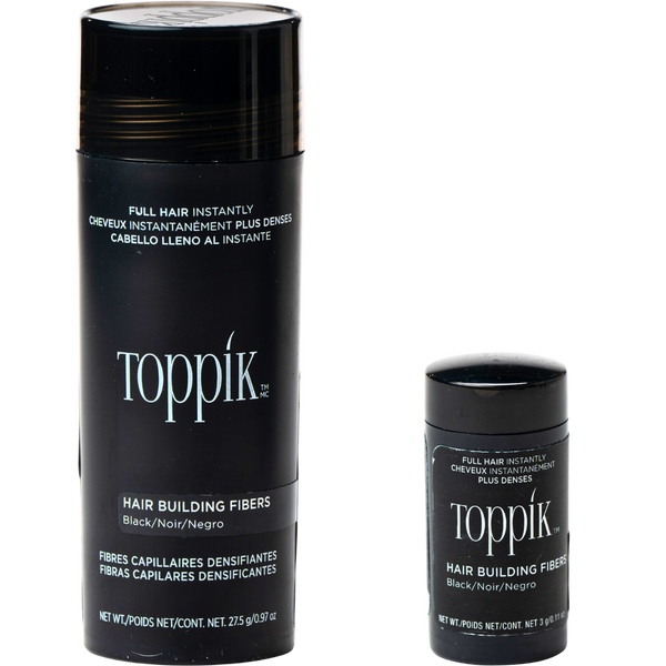 סיבי שיער - סיבי שיער טופיק צבע שחור 27.5 גרם + אריזת נסיעות 3 גרם מתנה מאת טופיק TOPPIK | | אידיאלית ל- טופיק סיבי שיער | מושלמת ל- {{ product_use_case }}