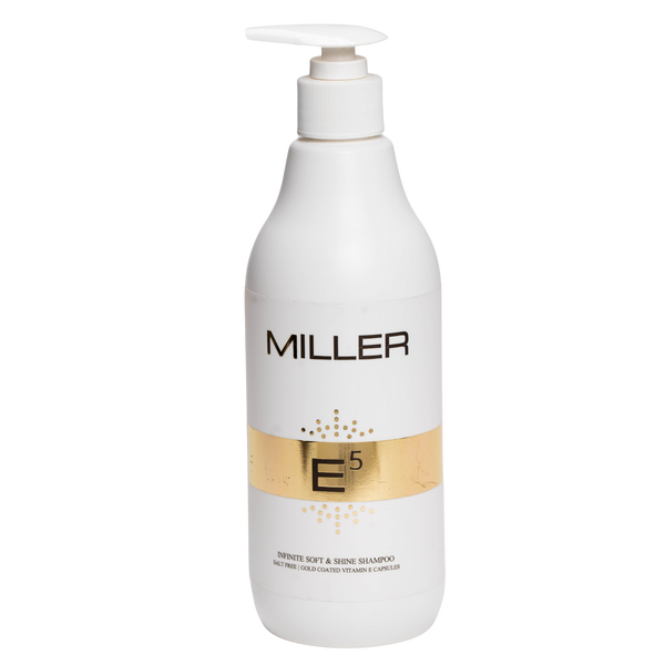 שמפו לשיער - שמפו ללא מלחים MILLER E5 מועשר בקרטין מסדרת גולד מילר 500 מ"ל מאת מילר MILLER | | אידיאלית ל- ללא מלחים מילר שמפו אורגני שמפו לשיער | מושלמת ל- {{ product_use_case }}