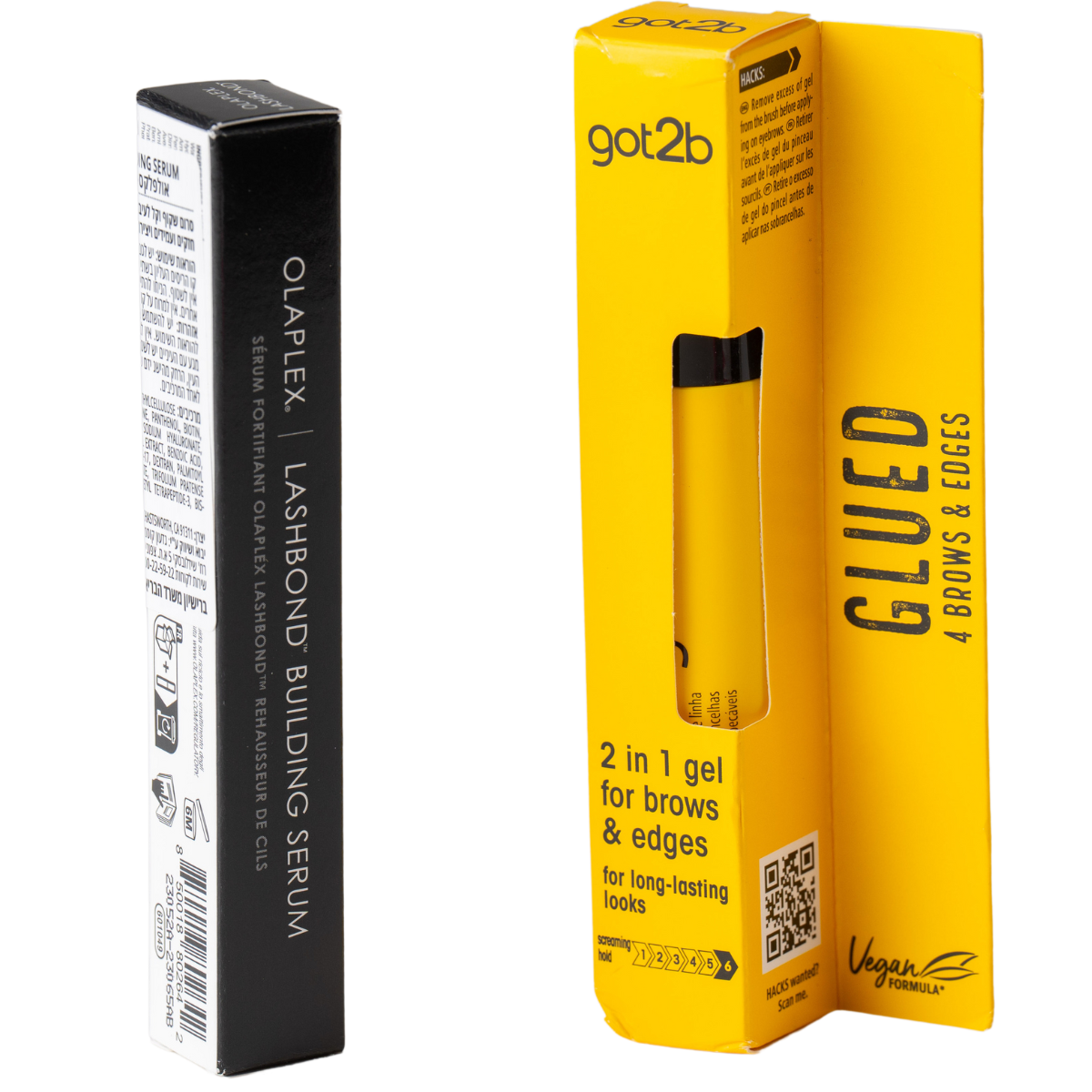 מארזי שי - סט לריסים ולגבות :אחיזה 6 שוורצקופף GOT2B ג'ל 2 ב- 1 לגבות ולקצוות 16 מ"ל + אולפלקס OLAPLEX סרום לריסים ליצירת ריסים עבים מאת שוורצקופף SCHWARZKOPF | | אידיאלית ל- אולפלקס טיפוח גבות מארזי שי שוורצקופף | מושלמת ל- {{ product_use_case }}