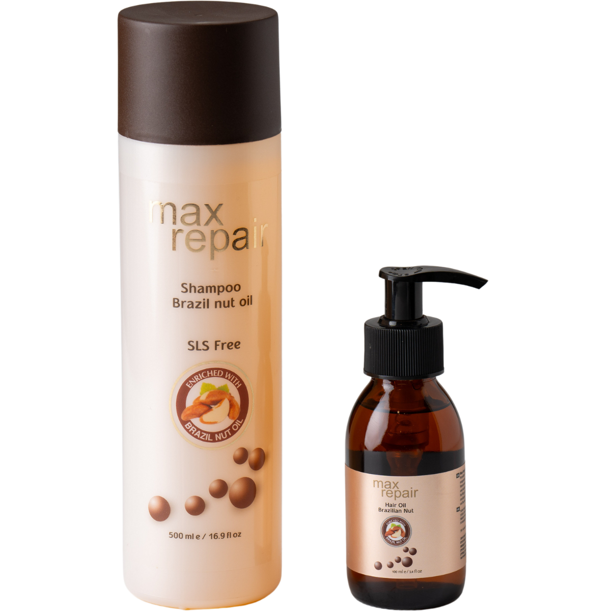 מארזי שי - סט שמפו לשיקום השיער MAX REPAIR לכל סוגי השיער 500 מ"ל אגו + שמן אגוז ברזיל אגו 100 מ"ל מקס ריפר מאת אגו EGO | | אידיאלית ל- אגו מארזי שי סרום לשיער שמפו לשיער | מושלמת ל- {{ product_use_case }}