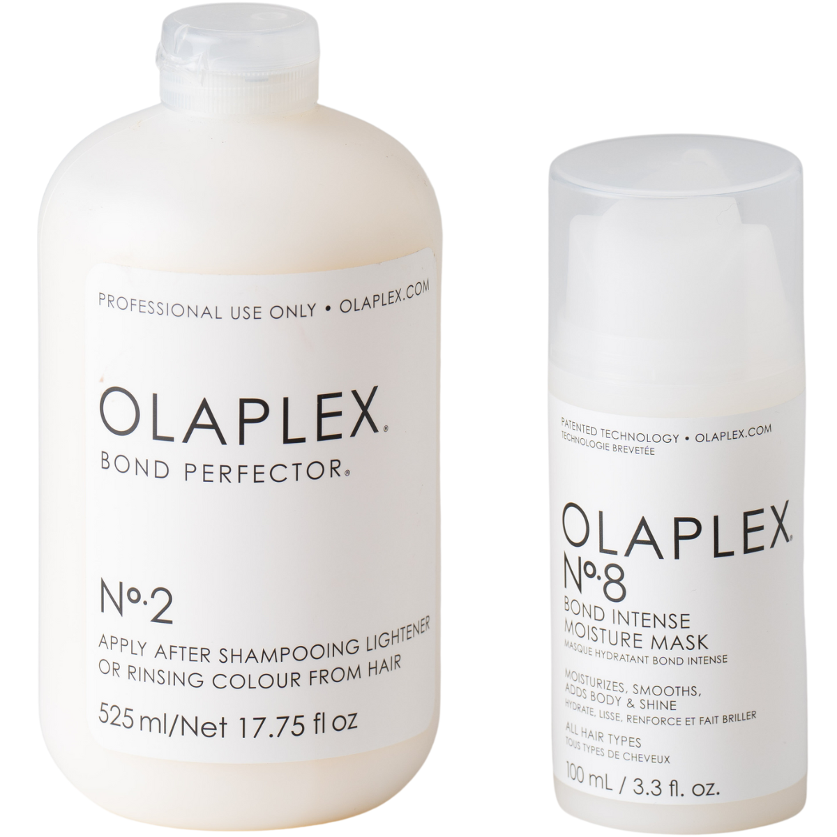 מארזי שי - סט תכשיר לשיער לחיזוק מבנה השערה OLAPLEX NO.2 אולפלקס 525 מ"ל+ אולפלקס מס` 8 מסכת לחות אינטנסיבית 100 מ"ל OLAPLEX מאת אולפלקס OLAPLEX | | אידיאלית ל- אולפלקס מארזי שי מסכה לשיער שיקום שיער | מושלמת ל- {{ product_use_case }}