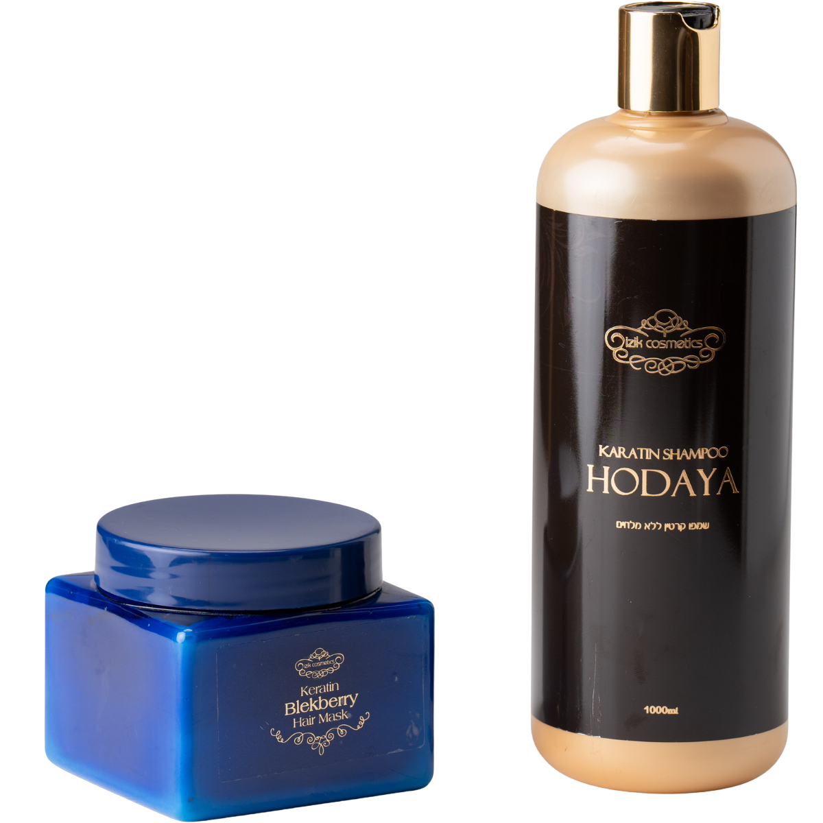 מארזי שי - שמפו קרטין ללא מלחים HODAYA הודיה 1000 מ"ל + מסכה לשיער בלקברי אייזיק קוסמטיקס 500 מ"ל מאת אייזיק קוסמטיקס IZIK COSMETICS | | אידיאלית ל- אייזיק קוסמטיקס מארזי שי מסכה לשיער שמפו לשיער | מושלמת ל- {{ product_use_case }}
