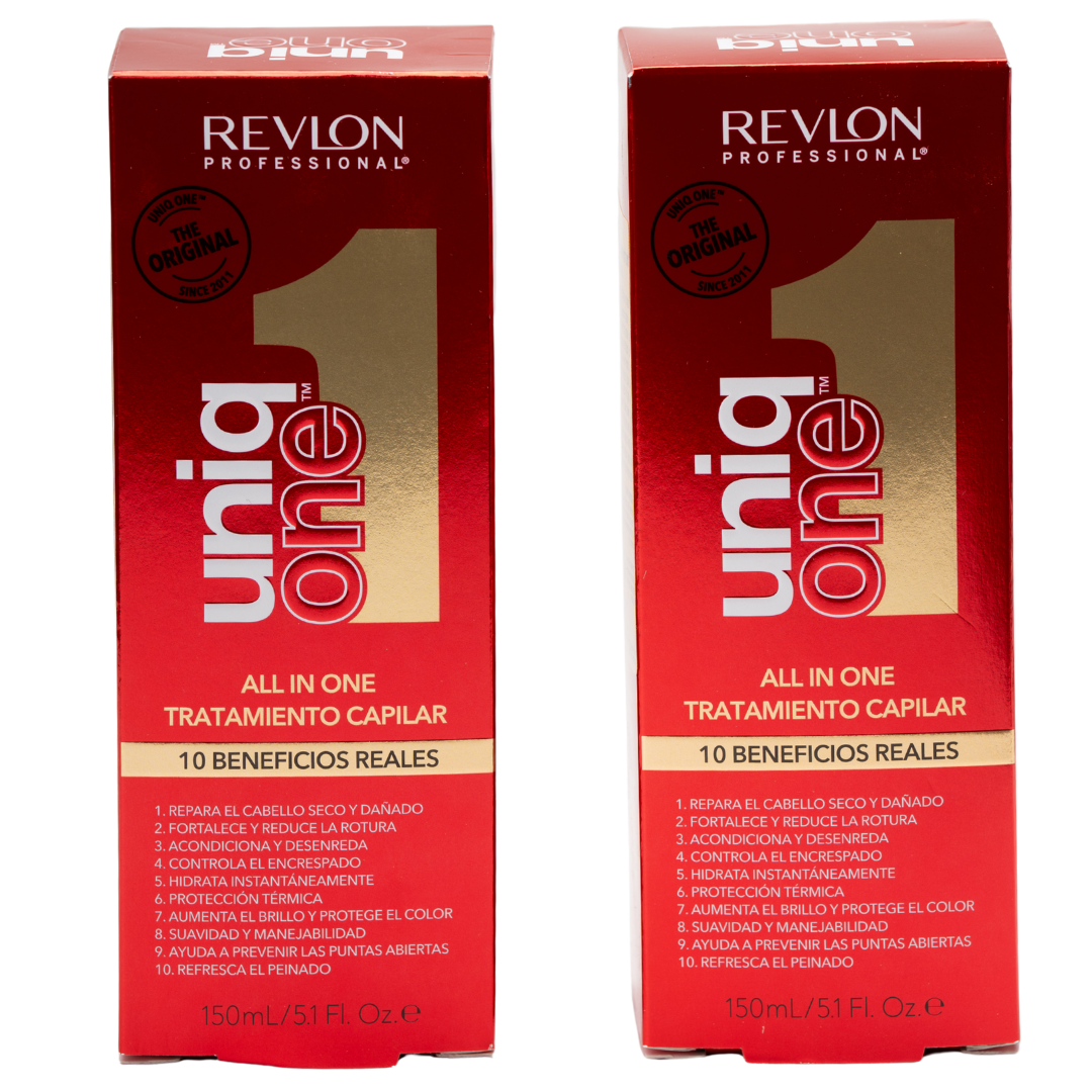 מארזי שי - זוג מסכות ללא שטיפה יוניק ואן uniq ONE רבלון 150 מ"ל * 2 מאת רבלון REVLON | | אידיאלית ל- מסכה ללא שטיפה לשיער רבלון | מושלמת ל- {{ product_use_case }}