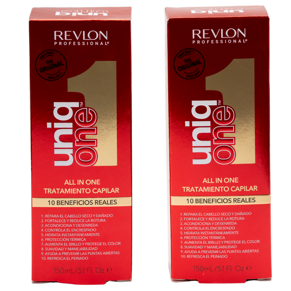 מארזי שי - זוג מסכות ללא שטיפה יוניק ואן uniq ONE רבלון 150 מ"ל * 2 מאת רבלון REVLON | | אידיאלית ל- מסכה ללא שטיפה לשיער רבלון | מושלמת ל- {{ product_use_case }}