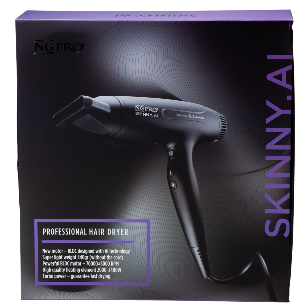 מייבש שיער - מיבש שיער סקיני הדור החדש SKINNY AI TURBO POWER – NG PRO גדעון קוסמטיקס מאת גדעון קוסמטיקס GIDON COSMETICS | | אידיאלית ל- גדעון קוסמטיקס מייבשי שיער מייבשי שיער מקצועיים | מושלמת ל- {{ product_use_case }}