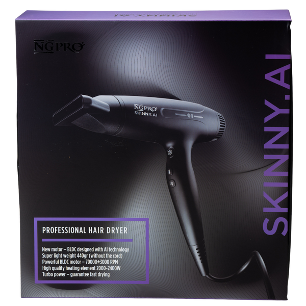 מייבש שיער - מיבש שיער סקיני הדור החדש SKINNY AI TURBO POWER – NG PRO גדעון קוסמטיקס מאת גדעון קוסמטיקס GIDON COSMETICS | | אידיאלית ל- גדעון קוסמטיקס מייבשי שיער מייבשי שיער מקצועיים | מושלמת ל- {{ product_use_case }}