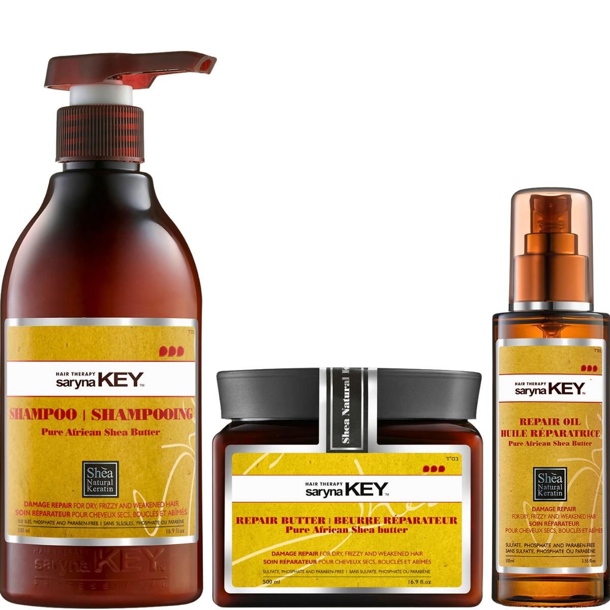 מארזי שי - מארז טיפוח לשיער SARYNA KEY לשיער יבש ופגום שמפו+ מסכה+ שמן סרום סרינה קיי מאת סרינה קיי SARYNA KEY | | אידיאלית ל- מארזי שי סרינה קיי שיקום שיער | מושלמת ל- {{ product_use_case }}
