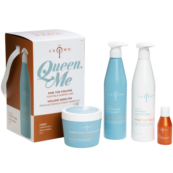 מארזי שי - מארז QUEEN ME לשיער דק וחסר נפח שמפו+ מרכך+ מסכה+ סרום דה קראון מאת דה קראון QUEEN ME | | אידיאלית ל- דה קראון QUEEN ME מארזי שי | מושלמת ל- {{ product_use_case }}
