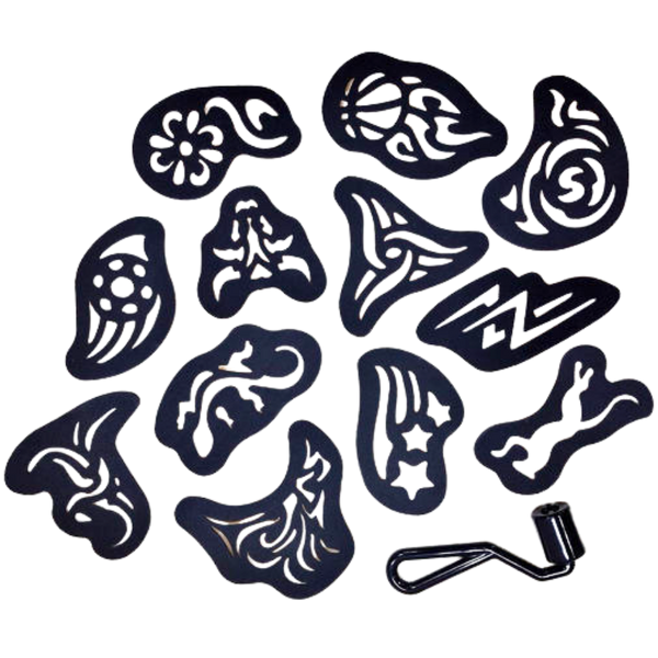 שבלונה לספר - סט שבלונה 48 יח' + רולר לציור על השיער מאת וולדן Welldan | | אידיאלית ל- וולדן מברשות לצביעת שיער עזרים לצביעה | מושלמת ל- {{ product_use_case }}