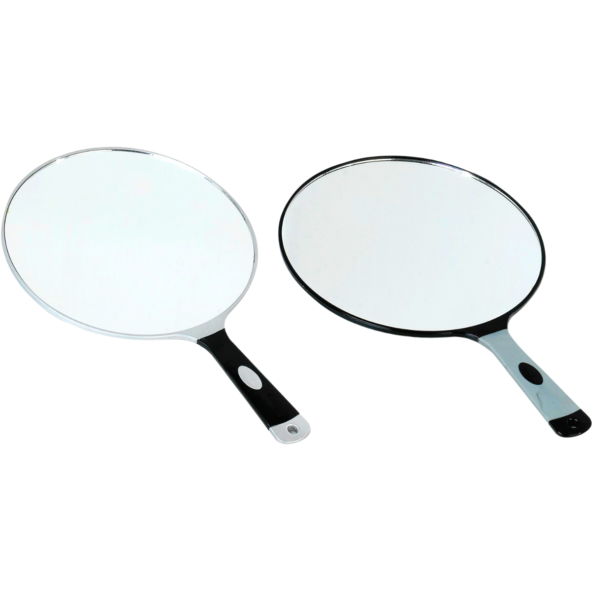 מראה - מראה עגולה עם ידית גומי שחור/כסף מאת וולדן Welldan | | אידיאלית ל- וולדן מראות עורף | מושלמת ל- {{ product_use_case }}