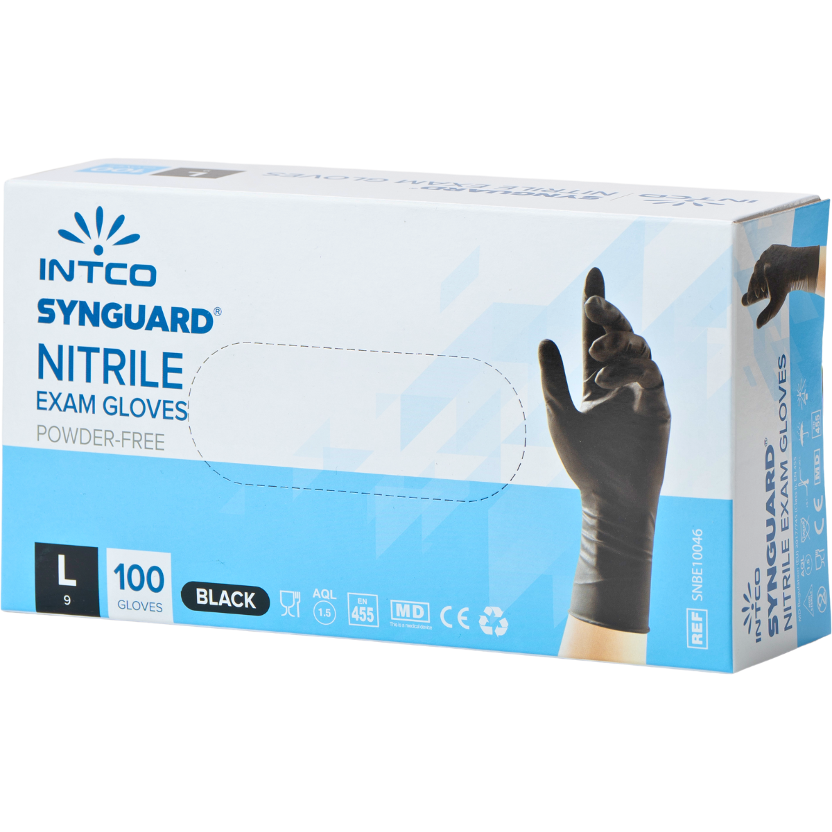 כפפות - כפפות ניטריל שחורות INTECO מידה L מאת 2Hair | | אידיאלית ל- כפפות צביעת שיער בבית | מושלמת ל- {{ product_use_case }}