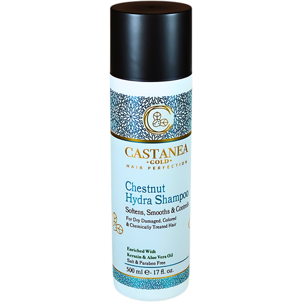 שמפו לשיער - שמפו ערמונים CASTANEA GOLD לשיער יבש, צבוע ולאחר טיפולים כימיים קסטניה 500 מ"ל מאת קסטניה CASTANEA | | אידיאלית ל- ללא מלחים קסטניה שמפו אורגני שמפו לשיער | מושלמת ל- {{ product_use_case }}