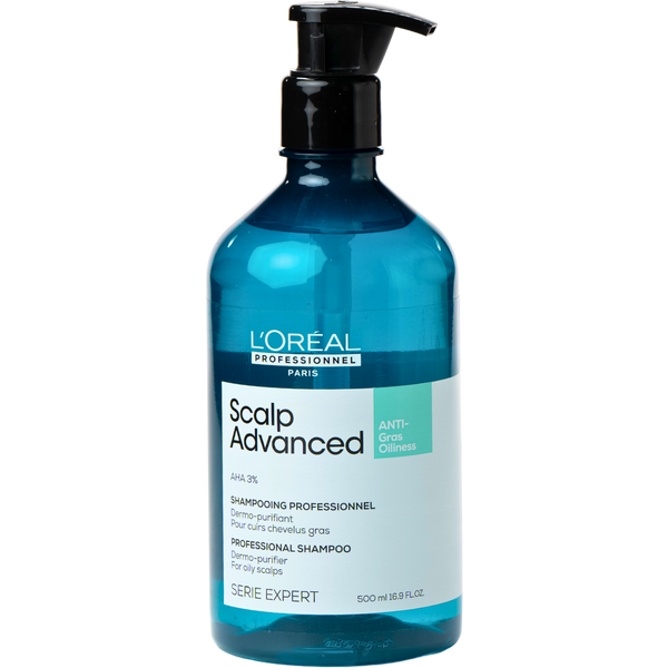 שמפו לשיער - שמפו מקצועי לקרקפת שומנית SCALP ADVANCED לניקוי יסודי של עור הקרקפת לוריאל 500 מ"ל מאת לוריאל LOREAL | | אידיאלית ל- X לוריאל שמפו לשיער | מושלמת ל- {{ product_use_case }}