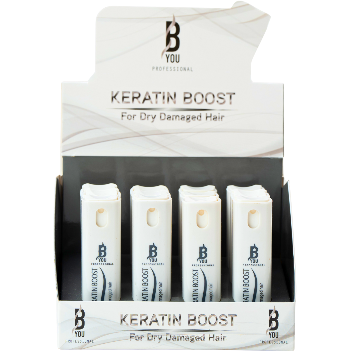 אמפולה לשיער - אמפולות קרטין טהור לשיקום השיער B YOU בי יו 10 מ"ל * 12 יח` מאת בי יו B YOU | | אידיאלית ל- אמפולות לשיער בי יו שיקום שיער | מושלמת ל- {{ product_use_case }}