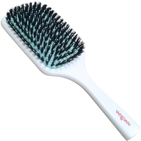 מברשת לשיער - חדש! מברשת מטקה עץ לבנה קוצים/שיער דגם סלון מאת וולדן Welldan | | אידיאלית ל- וולדן מברשות להברשה | מושלמת ל- {{ product_use_case }}