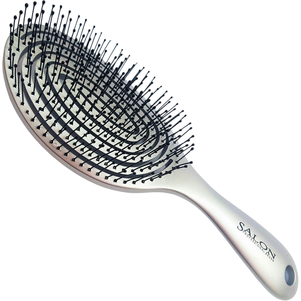 מברשת לשיער - מברשת אובל קוצים עדין כסף/שחור מאת וולדן Welldan | כסוף | אידיאלית ל- וולדן מברשות להברשה | מושלמת ל- {{ product_use_case }}