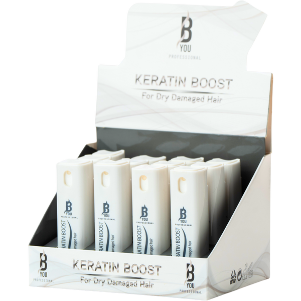 אמפולה לשיער - אמפולות קרטין טהור לשיקום השיער B YOU בי יו 10 מ"ל * 12 יח` מאת בי יו B YOU | | אידיאלית ל- אמפולות לשיער בי יו שיקום שיער | מושלמת ל- {{ product_use_case }}