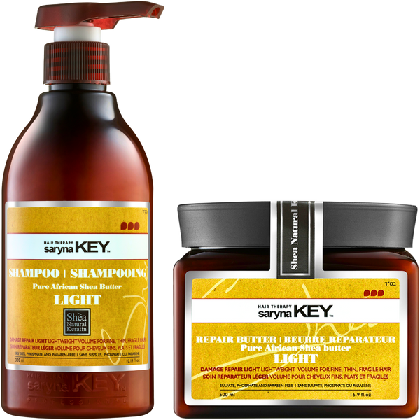 מארזי שי - מסכת חמאת שיאה saryna KEY LIGHT לשיקום שיער יבש, דק, עדין ושברירי סרינה קיי 500 מ"ל+ שמפו 300 מ"ל מאת סרינה קיי SARYNA KEY | | אידיאלית ל- מסכה לשיער סרינה קיי | מושלמת ל- {{ product_use_case }}