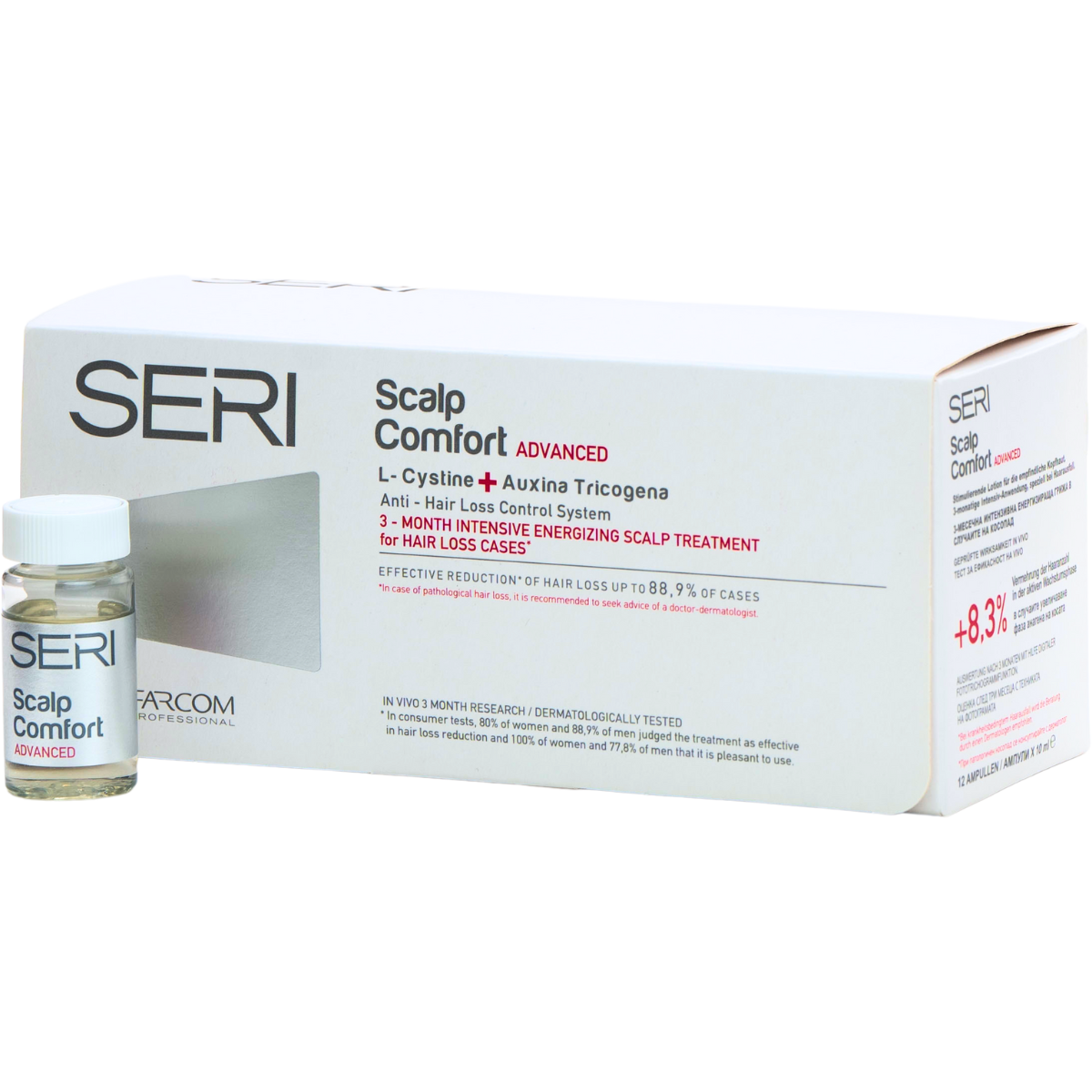 אמפולה לשיער - סרי אמפולות נגד נשירה פרקום 12*10 מ"ל מאת פרקום FARCOM | | אידיאלית ל- אמפולות לשיער אמפולות נגד נשירה פרקום | מושלמת ל- {{ product_use_case }}