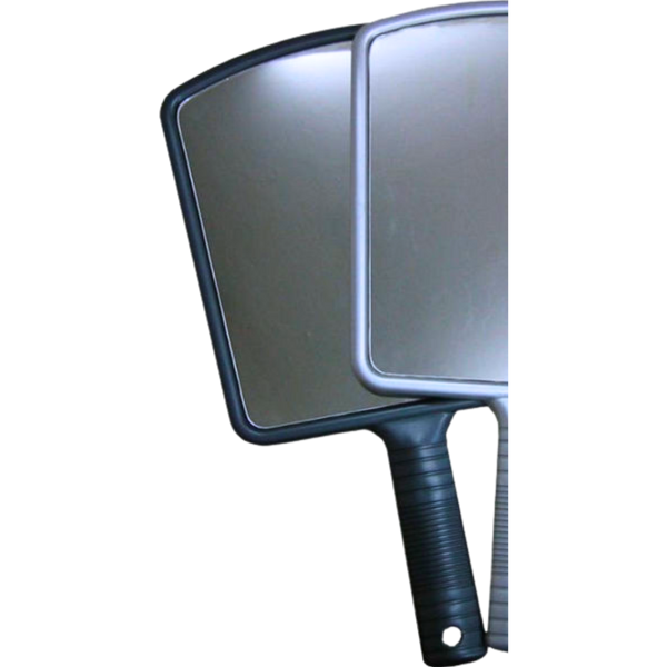 מראה - מראה מעויינת עם ידית שחור/כסף מאת וולדן Welldan | | אידיאלית ל- וולדן מראות עורף | מושלמת ל- {{ product_use_case }}