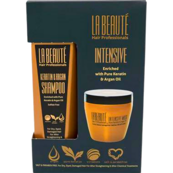 מארזי שי - מארז LA BEAUTE שמפו +מסכה לשיער יבש ופגום ולשיער שעבר החלקה וטיפולים כימיים לה בוטה מאת לה בוטה LA BEAUTE | | אידיאלית ל- לה בוטה מארזי שי | מושלמת ל- {{ product_use_case }}