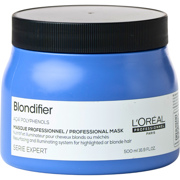 מסכה לשיער - מסכה לשיער לכל גווני הבלונד S`erie Expert Blondifier סרי אקספרט בלונדיפייר לוריאל 500 מ"ל מאת לוריאל LOREAL | | אידיאלית ל- X לוריאל מסכה לשיער מסכה לשיער בלונד גוונים ומובהר | מושלמת ל- {{ product_use_case }}