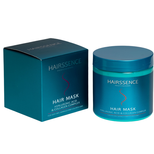 מסכה לשיער - מסכה לשיער HAIRSSENCE חומצה היאלורונית וקולגן לשיער יבש, פגום וצבוע 500 מ"ל מאת היירסנס Hairssence | | אידיאלית ל- היירסנס מסכה לשיער | מושלמת ל- {{ product_use_case }}