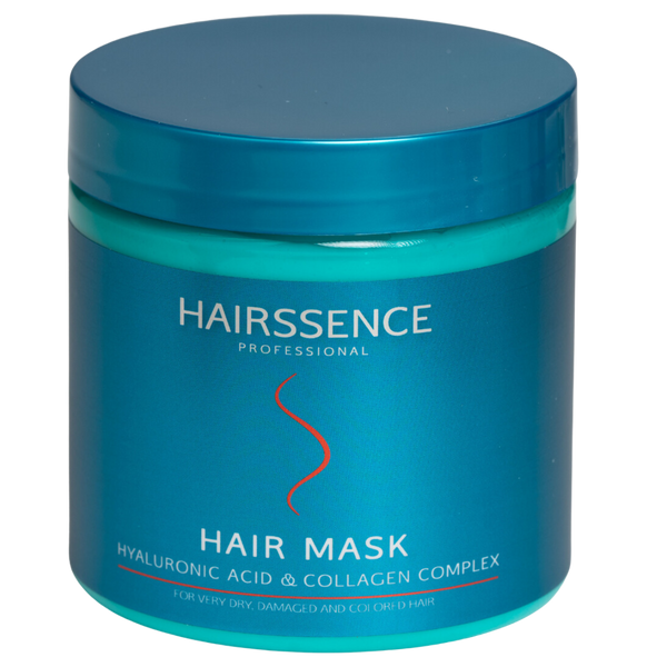 מסכה לשיער - מסכה לשיער HAIRSSENCE חומצה היאלורונית וקולגן לשיער יבש, פגום וצבוע 500 מ"ל מאת היירסנס Hairssence | | אידיאלית ל- היירסנס מסכה לשיער | מושלמת ל- {{ product_use_case }}