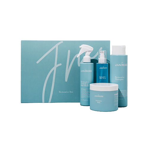 מארזי שי - מארז RESTORATIVE Premium שמפו, מסכה, סרום ומסכה ללא שטיפה JAN MORE מאת ז׳אן מור JAN MOŔE | | אידיאלית ל- ז׳אן מור מארזי שי מסכה ללא שטיפה לשיער מסכה לשיער סרום לשיער סרום נגד נשירה שיקום שיער שמפו לשיער שמפו נגד הנשירה שמפו נגד נשירה | מושלמת ל- {{ product_use_case }}